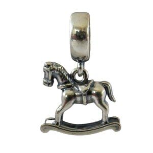 Pandora Christmas Rocking Horse  Sterling Silver .925 Dangle Charm 791413